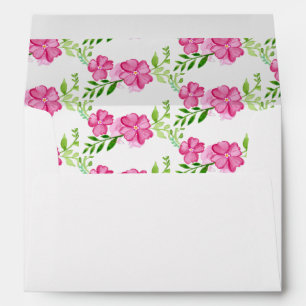 Floral Monogram Envelope with Flowers Inside
