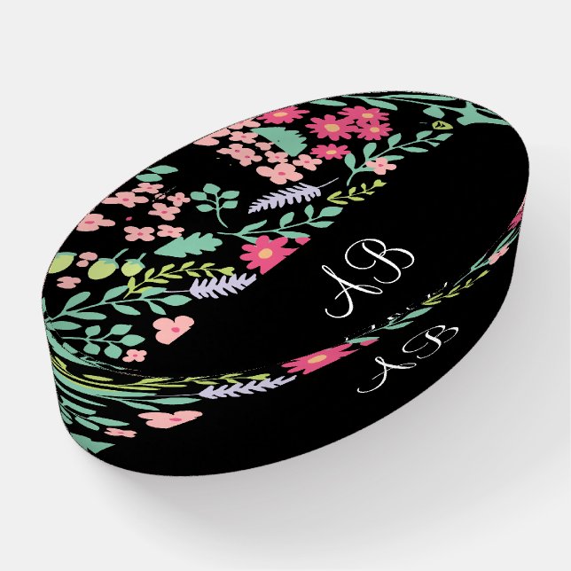 Floral Monogram Feminine Design Paperweight (Angled)