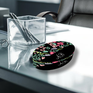 Floral Monogram Feminine Design Paperweight