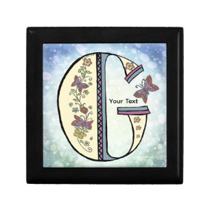 floral Monogram G Gift Box