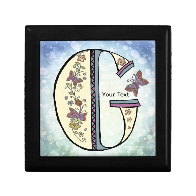 floral Monogram G Gift Box (Front)