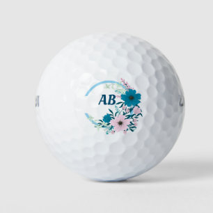 Floral Monogram Golf Balls