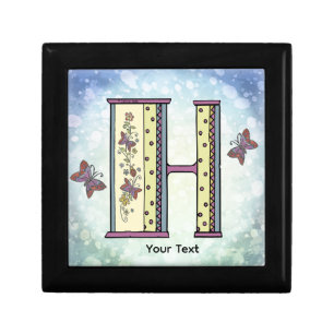 floral Monogram H Gift Box