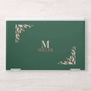 Floral Monogram HP Laptop Skin