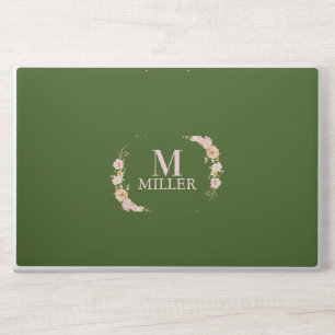 Floral Monogram HP Laptop Skin