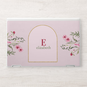 Floral Monogram HP Laptop Skin