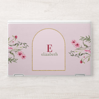 Floral Monogram HP Laptop Skin