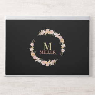 Floral Monogram HP Laptop Skin