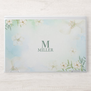 Floral Monogram HP Laptop Skin