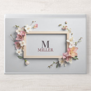 Floral Monogram HP Laptop Skin