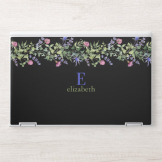 Floral Monogram HP Laptop Skin