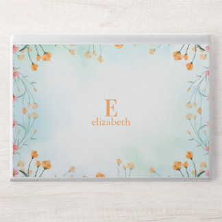 Floral Monogram HP Laptop Skin