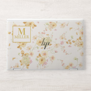 Floral Monogram HP Laptop Skin