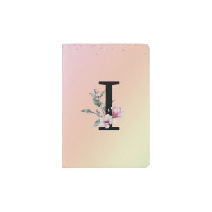 Floral Monogram I Passport Cover Holder