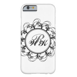 Floral Monogram iPhone 6 Case in white