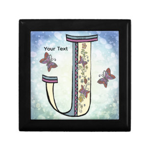 floral Monogram J Gift Box