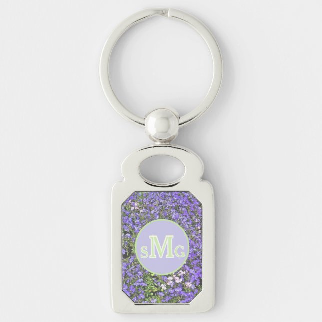 FLORAL MONOGRAM KEYRING (Front)