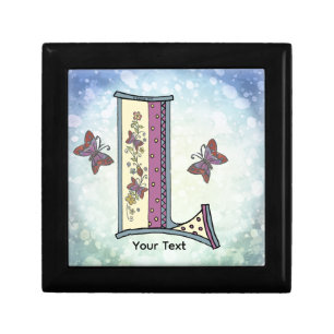 floral Monogram L Gift Box