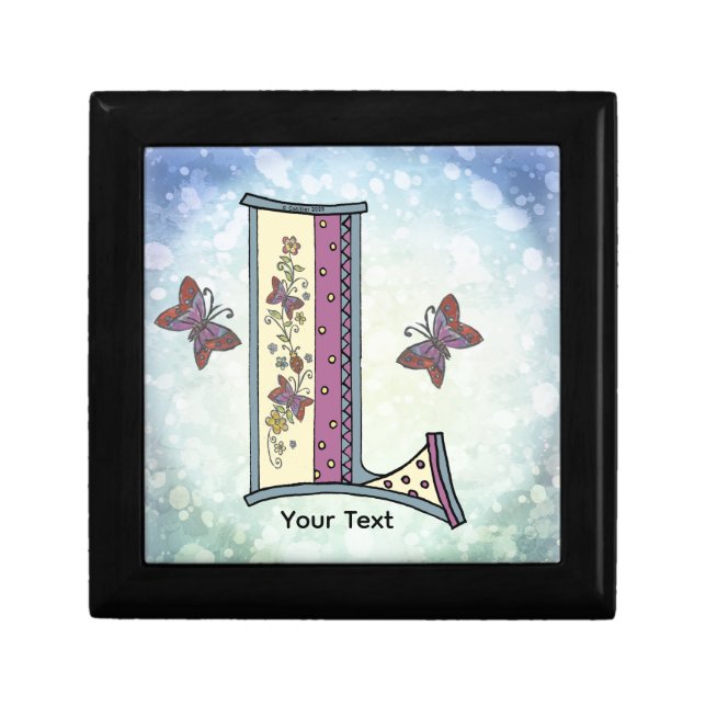 floral Monogram L Gift Box (Front)