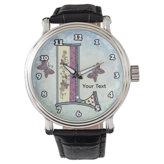floral Monogram L Watch (Front)