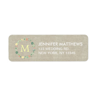 FLORAL MONOGRAM LABEL