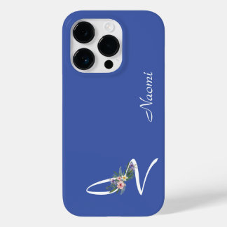 Floral Monogram Letter M Retirement Gift Case-Mate iPhone 14 Pro Case