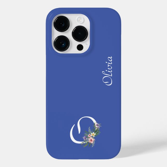 Floral Monogram Letter O Retirement Gift Case-Mate iPhone Case (Back)