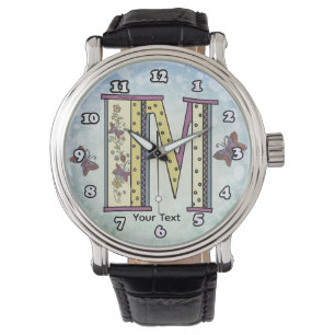 floral Monogram M Watch