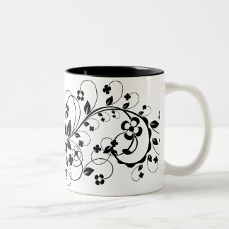 floral monogram mug