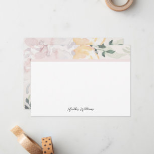 Floral Monogram Note Card