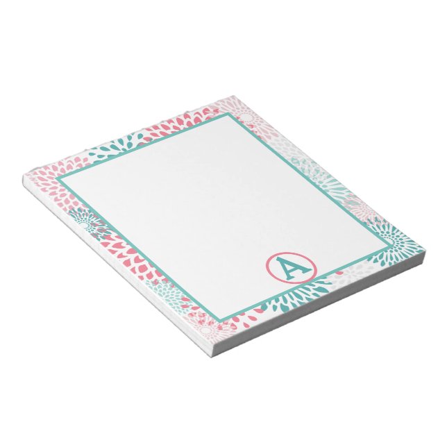 Floral Monogram Notepad (Angled)