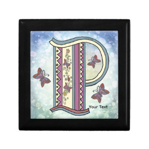 floral Monogram P Gift Box