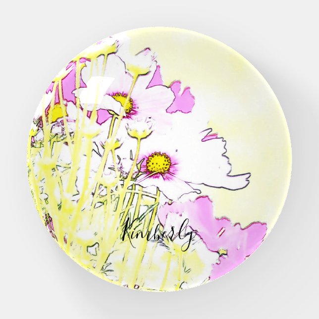 Floral Monogram Paperweight (Front)