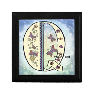 floral Monogram Q Gift Box