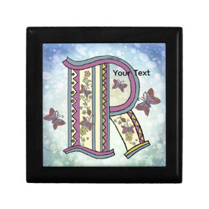 floral Monogram R Gift Box