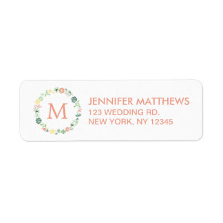 FLORAL MONOGRAM | RETURN ADDRESS LABELS