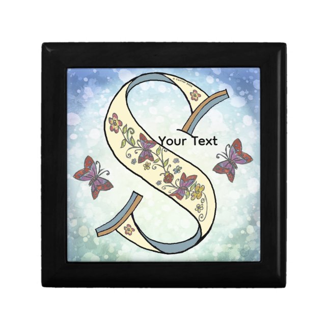floral Monogram S Gift Box (Front)