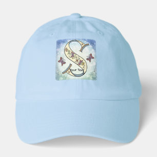 floral Monogram S Hat