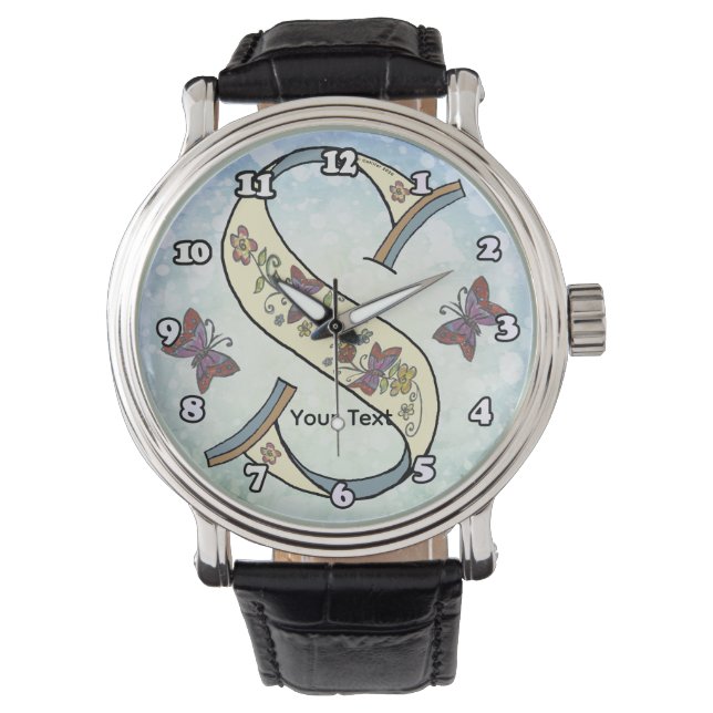 floral Monogram S Watch (Front)