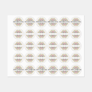 FLORAL MONOGRAM STICKERS