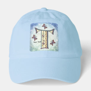 floral Monogram T Hat