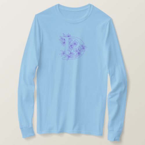 Floral monogram T_Shirt for women