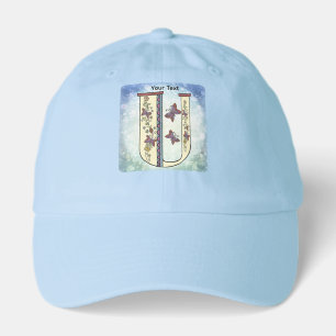 floral Monogram U Hat