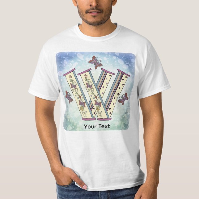 floral Monogram W t-shirt (Front)