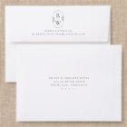 Floral Monogram Wedding Back