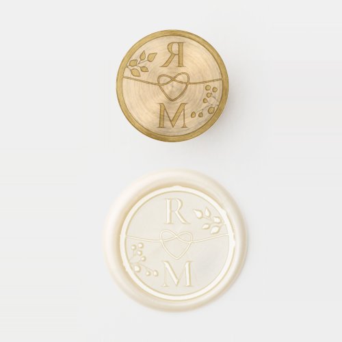 Floral Monogram Wedding Wax Seal Stamp