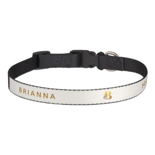 Floral Monogram with Pet Name Letter B Collar