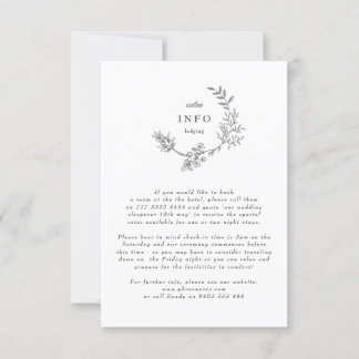 Floral Monogram Wreath Wedding Digital Enclosure Invitation