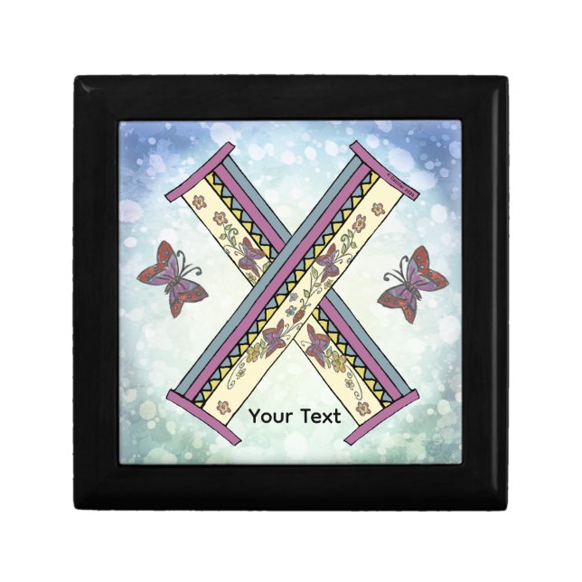 floral Monogram X  Gift Box (Front)
