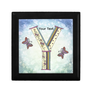 floral Monogram Y Gift Box